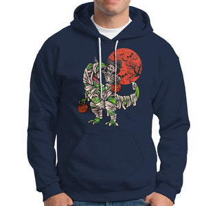 Halloween Skeleton Riding Dinosaur Funny Scary Pumpkin Hoodie TS02 Printyourwear
