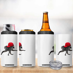 Funny Jimothy Raccoon Wearing Red Cap Graphic 4 in 1 Can Cooler Tumbler Viral Seattle Trash Panda Feral Legend