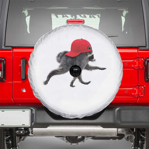 Funny Jimothy Raccoon Wearing Red Cap Graphic Spare Tire Cover Viral Seattle Trash Panda Feral Legend
