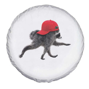 Funny Jimothy Raccoon Wearing Red Cap Graphic Spare Tire Cover Viral Seattle Trash Panda Feral Legend