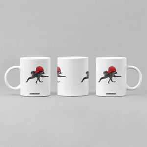 Funny Jimothy Raccoon Wearing Red Cap Graphic Coffee Mug Viral Seattle Trash Panda Feral Legend
