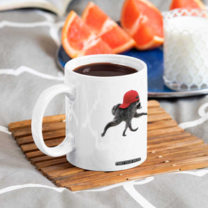 Funny Jimothy Raccoon Wearing Red Cap Graphic Coffee Mug Viral Seattle Trash Panda Feral Legend