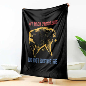 Funny Jimothy Meme Back Pain Humor Throw Blanket My Back Problems Do Not Define Me Viral Seattle Raccoon