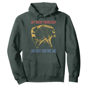 Funny Jimothy Meme Back Pain Humor Hoodie My Back Problems Do Not Define Me Viral Seattle Raccoon