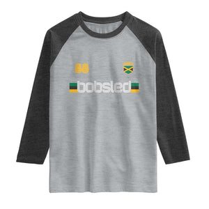 Jamaica Bobsled 1988 Sports Jersey Style Raglan Shirt Retro Winter Games Team Island Jamaican Pride