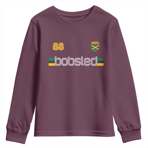 Jamaica Bobsled 1988 Sports Jersey Style Youth Sweatshirt Retro Winter Games Team Island Jamaican Pride