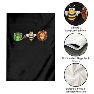 Hose Bee Lion Meme Slang Funny Wordplay Pun Graphic Garden Flag