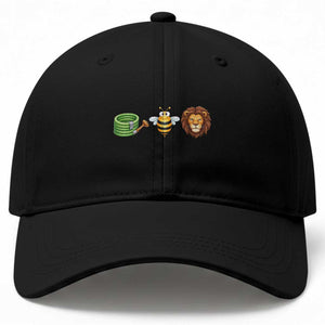Hose Bee Lion Meme Slang Funny Wordplay Pun Graphic Baseball Cap