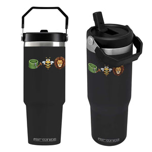 Hose Bee Lion Meme Slang Funny Wordplay Pun Graphic Flip Straw Tumbler