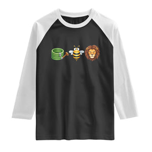 Hose Bee Lion Meme Slang Funny Wordplay Pun Graphic Raglan Shirt
