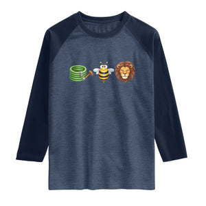 Hose Bee Lion Meme Slang Funny Wordplay Pun Graphic Raglan Shirt