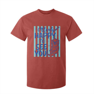 Cute Otter Pun Back To School Retro Preppy T Shirt For Kid Otterly Happy To See You