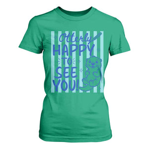 Cute Otter Pun Back To School Retro Preppy T Shirt For Women Otterly Happy To See You