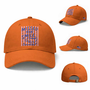 Cute Crocodile Pun Back To School Retro Preppy Baseball Cap Missed Your Smile Crocodile
