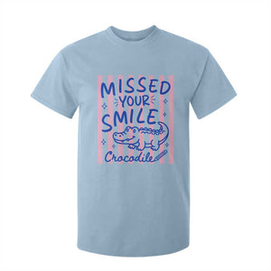 Cute Crocodile Pun Back To School Retro Preppy T Shirt For Kid Missed Your Smile Crocodile