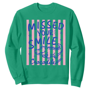 Cute Crocodile Pun Back To School Retro Preppy Sweatshirt Missed Your Smile Crocodile