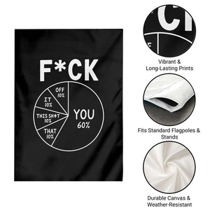 Funny Fuck Profanity Pie Chart You Off It This Shit That Garden Flag Sarcastic Anti Social Office Humor