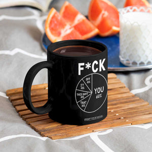 Funny Fuck Profanity Pie Chart You Off It This Shit That Coffee Mug Sarcastic Anti Social Office Humor