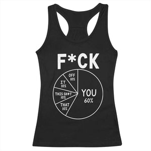 Funny Fuck Profanity Pie Chart You Off It This Shit That Racerback Tank Top Sarcastic Anti Social Office Humor