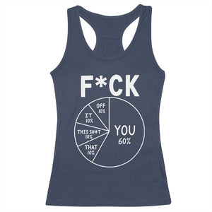 Funny Fuck Profanity Pie Chart You Off It This Shit That Racerback Tank Top Sarcastic Anti Social Office Humor