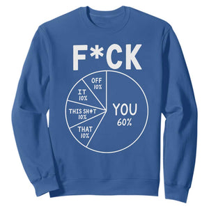 Funny Fuck Profanity Pie Chart You Off It This Shit That Sweatshirt Sarcastic Anti Social Office Humor