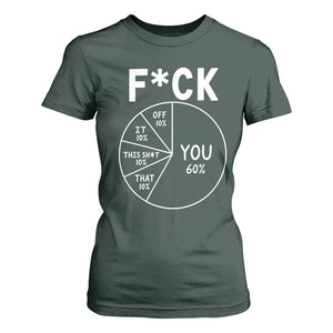 Funny Fuck Profanity Pie Chart You Off It This Shit That T Shirt For Women Sarcastic Anti Social Office Humor
