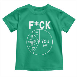 Funny Fuck Profanity Pie Chart You Off It This Shit That Toddler T Shirt Sarcastic Anti Social Office Humor