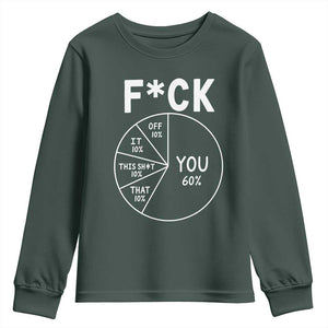 Funny Fuck Profanity Pie Chart You Off It This Shit That Youth Sweatshirt Sarcastic Anti Social Office Humor