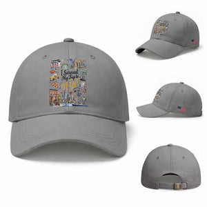 I Survived My Trip To NYC Iconic Symbols Graphic Baseball Cap Funny New York City Travel Humor Vacation Souvernir