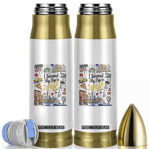 I Survived My Trip To NYC Iconic Symbols Graphic Bullet Tumbler Funny New York City Travel Humor Vacation Souvernir