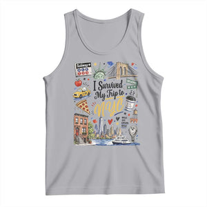 I Survived My Trip To NYC Iconic Symbols Graphic Tank Top Funny New York City Travel Humor Vacation Souvernir