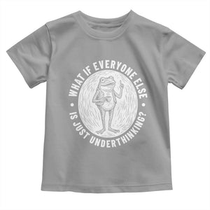 Funny Vintage Relaxed Frog Drinking Coffee Meme Toddler T Shirt Wish I Lacked Critical Thinking Skills You All Seem So Happy
