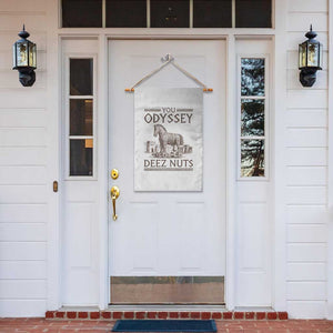 Funny Trojan Horse You Odyssey Deez Nuts Garden Flag Offensive Adult Humor Greek Mythology Humor