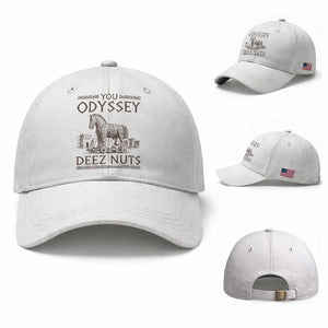 Funny Trojan Horse You Odyssey Deez Nuts Baseball Cap Offensive Adult Humor Greek Mythology Humor