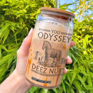 Funny Trojan Horse You Odyssey Deez Nuts Glass Can Offensive Adult Humor Greek Mythology Humor