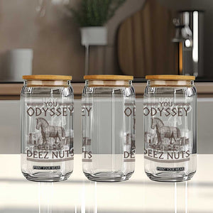 Funny Trojan Horse You Odyssey Deez Nuts Glass Can Offensive Adult Humor Greek Mythology Humor