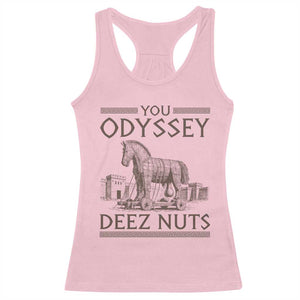Funny Trojan Horse You Odyssey Deez Nuts Racerback Tank Top Offensive Adult Humor Greek Mythology Humor