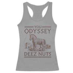 Funny Trojan Horse You Odyssey Deez Nuts Racerback Tank Top Offensive Adult Humor Greek Mythology Humor
