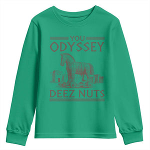 Funny Trojan Horse You Odyssey Deez Nuts Youth Sweatshirt Offensive Adult Humor Greek Mythology Humor