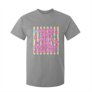 Does This Shirt Make Me Look Professionally Developed T Shirt For Kid Y2K Retro Stars Funny Professional Development Workplace Humor