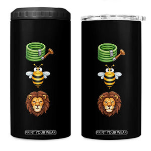 Hose Bee Lion Meme Slang Funny Sarcastic Pun Graphic 4 in 1 Can Cooler Tumbler