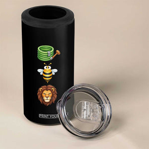 Hose Bee Lion Meme Slang Funny Sarcastic Pun Graphic 4 in 1 Can Cooler Tumbler