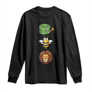 Hose Bee Lion Meme Slang Funny Sarcastic Pun Graphic Long Sleeve Shirt