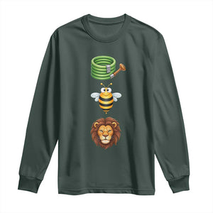 Hose Bee Lion Meme Slang Funny Sarcastic Pun Graphic Long Sleeve Shirt
