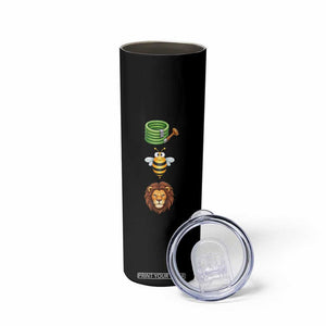 Hose Bee Lion Meme Slang Funny Sarcastic Pun Graphic Skinny Tumbler