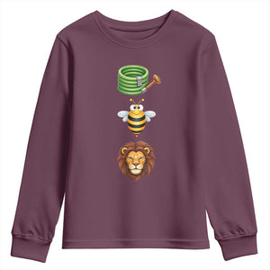 Hose Bee Lion Meme Slang Funny Sarcastic Pun Graphic Youth Sweatshirt