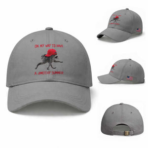 On My Way To Have A Jimothy Summer Baseball Cap Funny Viral Seattle Raccoon Wearing Red Cap