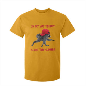 On My Way To Have A Jimothy Summer T Shirt For Kid Funny Viral Seattle Raccoon Wearing Red Cap