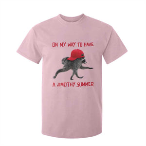 On My Way To Have A Jimothy Summer T Shirt For Kid Funny Viral Seattle Raccoon Wearing Red Cap