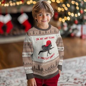 On My Way To Have A Jimothy Summer Ugly Christmas Sweater Funny Viral Seattle Raccoon Wearing Red Cap